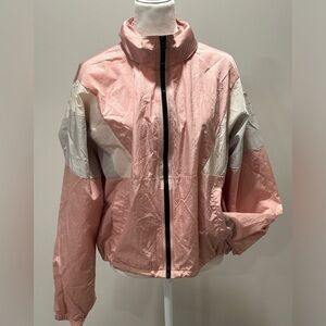 Victorias Secret PINK Windbreaker Jacket Pastel Barbie Colorblock Size Medium